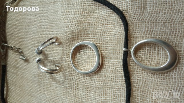 Комплект-колие,обици и пръстен, снимка 2 - Други ценни предмети - 28374644