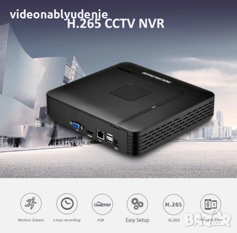 4K SUPER ULTRA HD ONVIF P2P H.265+ 16 Канален NVR за до 8 Mегапикселови IP Цифрови Камери