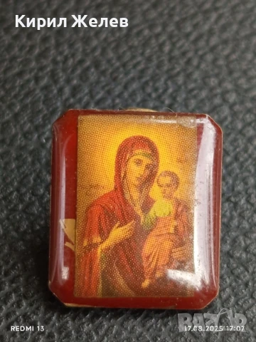 Рядка значка БОГОРОДИЦА с МЛАДЕНЕЦА ИСУС за КОЛЕКЦИОНЕРИ 27067, снимка 2 - Колекции - 51393998