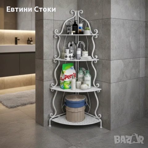 Ъглов дизайнерски рафт за модерен интериор, снимка 4 - Етажерки - 53299716