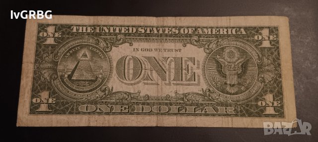 1 долар САЩ 1957 СИН ПЕЧАТ SILVER CERTIFICATE  Банкнота от САЩ , снимка 3 - Нумизматика и бонистика - 43633260