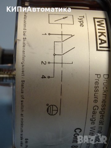Електроконтактен Манометър WIKA cont 821.21 0-15Bar Ø85mm G1/2”, снимка 4 - Резервни части за машини - 37257054