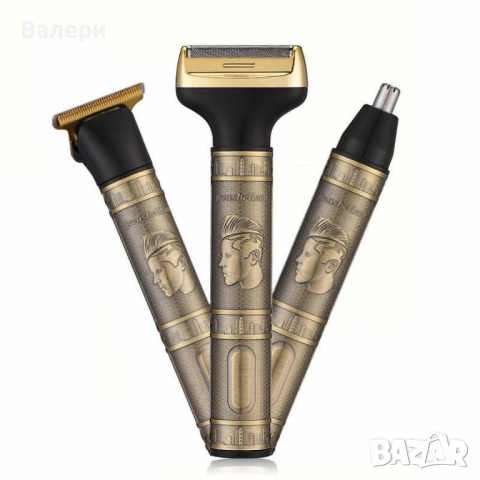 Тример Geemy GM-8045 3 в 1 – Комплект за подстригване и бръснене за мъже, снимка 5 - Тримери - 53197451