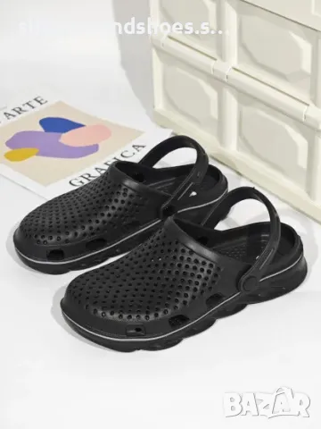 Мъжки чехли в син и черен цвят, снимка 4 - Джапанки - 50179251