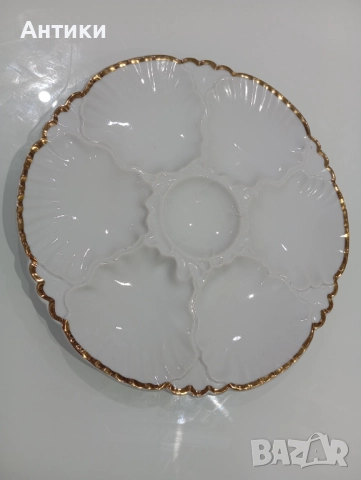 Порцеланово плато за стриди маркирано