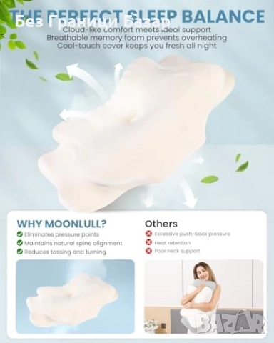 Нова Мемори пяна възглавница за сън и облекчаване на болки във врата, снимка 9 - Възглавници - 51888868