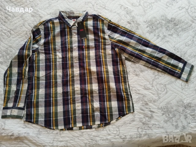 Мъжка карирана риза Levi's - размер XXL, снимка 2 - Ризи - 51318314