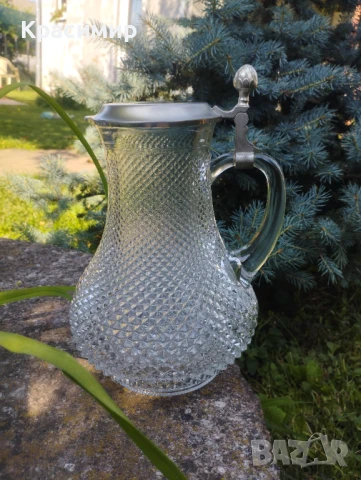 Винтидж кана с калаен капак 