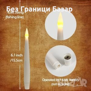 Нов комплект от 10 Броя Електрически Свещи Реалистични Декорация, снимка 2 - Други - 43163487