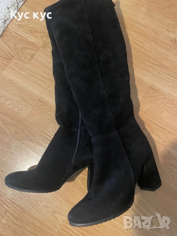 Топли ботуши от естествен велур, снимка 4 - Дамски ботуши - 52584413