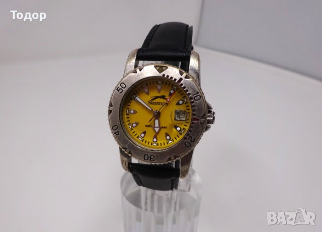 Марков дамски часовник Slazenger с нова каишка от естествена кожа и с нова батерия 