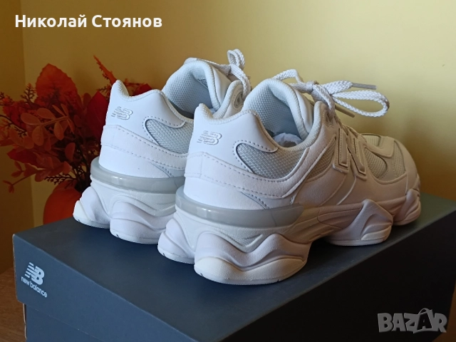 Оригинални! New Balance 9060 Triple White , снимка 4 - Маратонки - 52529256