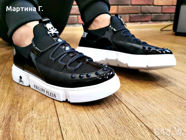 Philipp Plein Мъжки Черни Кецове Маратонки Спортни Обувки Филип Плейн, снимка 1 - Маратонки - 33217003