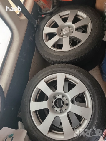 Джанти с фуми 5х112 Mercedes 17", снимка 2 - Гуми и джанти - 51548311