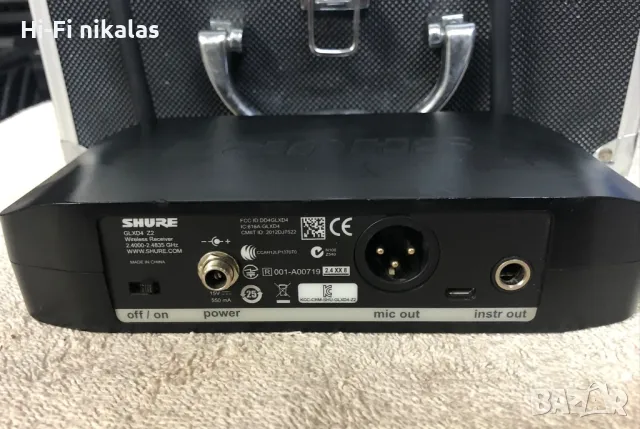 професионален безжичен микрофон с модем SHURE GLXD4 Z2 + куфар, снимка 2 - Микрофони - 49529341