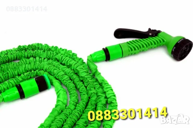 Разтегателен градински маркуч с накрайник различни размери, снимка 4 - Напояване - 49670924