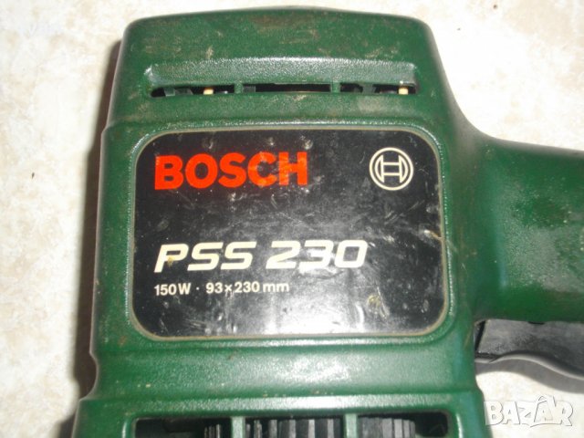 ЗА РЕМОНТ-ЗА ЧАСТИ-Bosch PSS230-Швейцарски Виброшлайф-Бош-Правоъгълен-150 Вата-93х230мм, снимка 13 - Други инструменти - 33162145