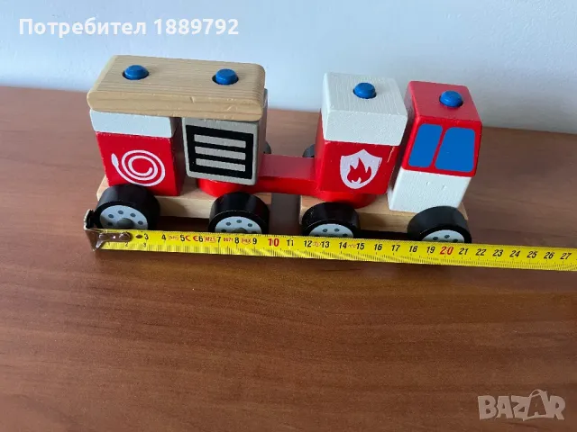 Дървена пожарна кола, снимка 6 - Конструктори - 48486292