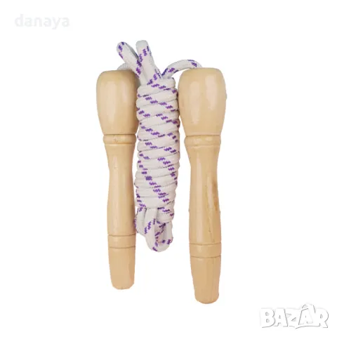 5871 Въже за скачане с дървени дръжки, снимка 4 - Фитнес уреди - 50005230