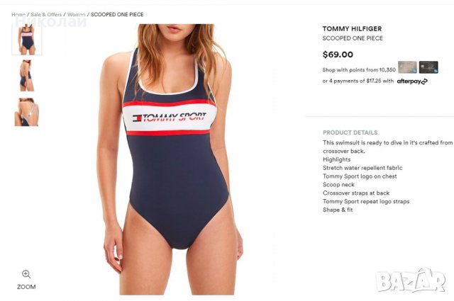 Tommy Hilfiger one piece swimsuit бански, снимка 8 - Бански костюми - 36594254