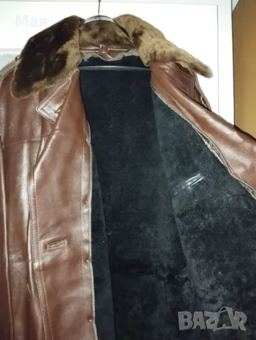 16.	Генералски реглан с кожена подплата и кожена яка, нов,  размер – 56 III цена : 450 лв., снимка 2 - Други - 47909847