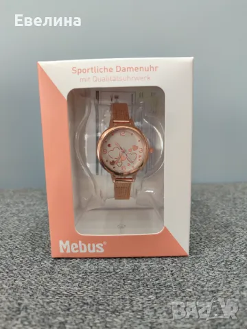 Нов! Дамски часовник с качествен механизъм Mebus цвят розово злато, снимка 2 - Дамски - 49391040