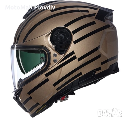 Каска Nolan N80-8 Veloce N-Com 348 Sand Black – Гланц ECE 22.06, снимка 2 - Аксесоари и консумативи - 51892026