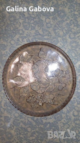 Стъклени фруктиери и поднос, снимка 5 - Други - 25322520