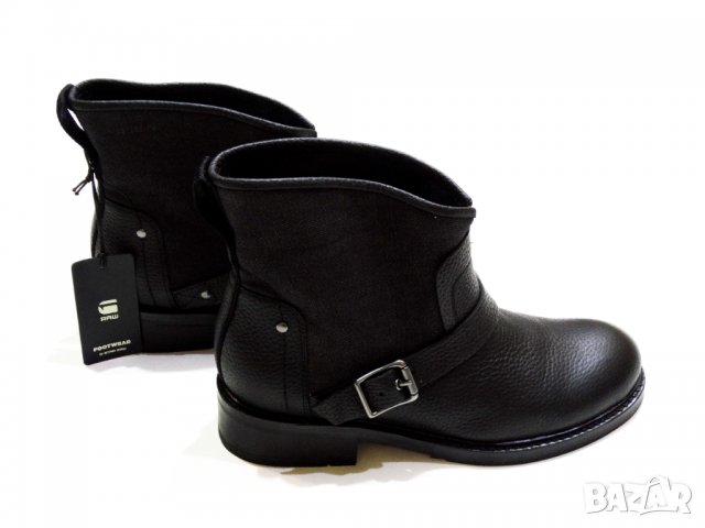 НОВИ и Намалени! G-Star Leon Boots Black Дамски Боти Естествена Кожа + Деним Номер 39, снимка 10 - Дамски боти - 35355026