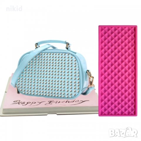 Диаманти ананас релеф релефна текстура подложка килим силиконов молд фондан 