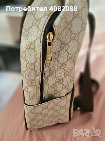 Дамска кожена раница Gucci в многоцветен десен, снимка 3 - Други оферти за работа - 53134851