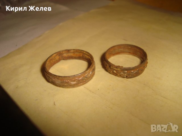 ДВА МНОГО СТАРИ ОРНАМЕНТИРАНИ РЕТРО ПРЪСТЕНА ТИП ХАЛКИ РЪЧНА ИЗРАБОТКА за КОЛЕКЦИЯ 28593, снимка 7 - Антикварни и старинни предмети - 37472855