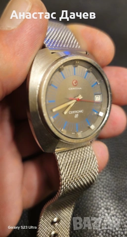 Винтидж часовник SERTINA - CERTRONIC , снимка 7 - Мъжки - 53135437
