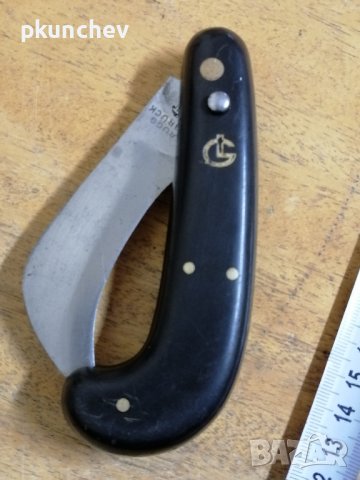 Сгъваем нож от ножаря G. Zaugg Zollbrück BERN ШВЕЙЦАРИЯ, снимка 5 - Ножове - 43253966
