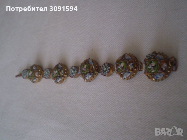 Старинна Гривна Венецианска Мозайка Италия, снимка 12 - Антикварни и старинни предмети - 37404008