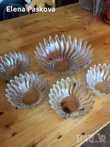 комплект купи, фруктиери, стъкло, Чехия