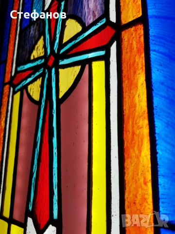 Витражно пано с LED осветление, техника "Тифани", снимка 8 - Декорация за дома - 53388616