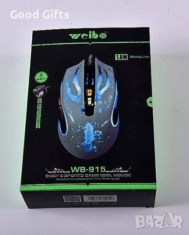 Геймърска оптична мишка Weibo wb 915, снимка 2 - Клавиатури и мишки - 39301311
