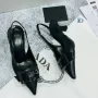 Prad🅰️ дамски черни сандали на ток , снимка 1