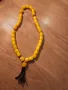 Старинна османска броеница с оранжеви зърна, молитвена броеница с  33 мъниста турска броеница, снимка 1