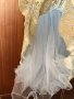 Chi Chi London Дамска официална рокля - светло синьо и златисто / дантела, снимка 4