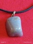 Колие с висулка Халцедон и кожа много красив стилен дизайн 51295, снимка 3