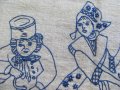 30-те Ръчна Бродерия върху тъкан Ленен Плат, снимка 4