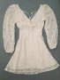 Бяла дантелена рокля уникална, снимка 8
