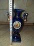 Стара синя английска ваза порцелан, снимка 6