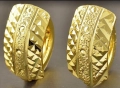 Класически масивни обеци от 9к попълнено злато 20 лв., снимка 2