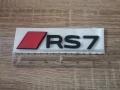 емблема Audi RS7 нов стил черно с червено, снимка 5