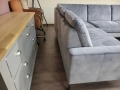 ПРОМОЦИЯ!!! Сив ъглов диван от плат с функция сън MM-ZE1126, снимка 3