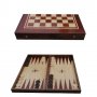 Комплект Шах и табла, Махагон/Ясен, 48х48 см	, снимка 1 - Шах и табла - 37667761
