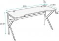 Геймърско бюро с аксесоари LJ-1909-160ALL, снимка 4